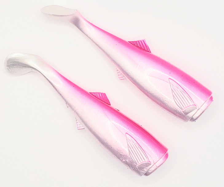 Canal Tackle® Canal Shad Replacement Tail 6" Pink Squid (5oz Shad Size) 2 Tails