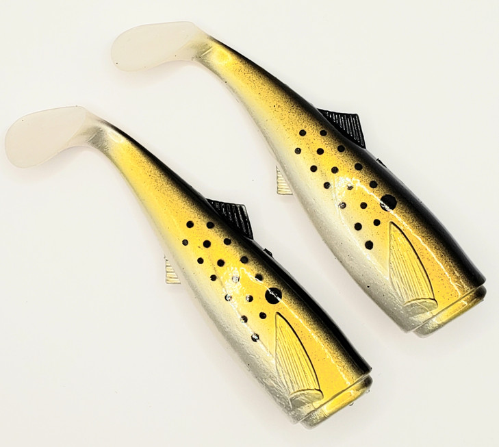 Canal Tackle® Canal Shad Replacement Tail 6" Bunker Pogy Menhaden (5oz Shad Size) 2 Tails