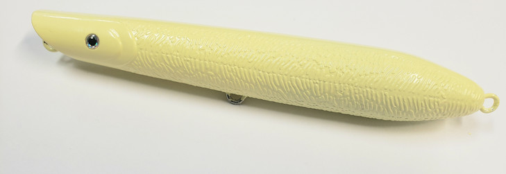 Canal Tackle® Canal Bullet Lure Pencil Popper 6" 5oz Bone White (Unrigged)