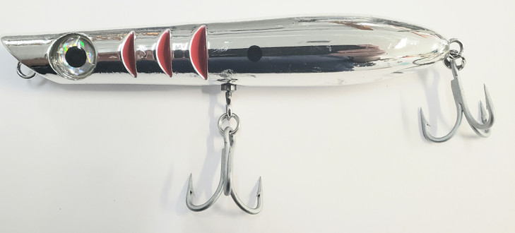 Tactical Angler Pencil Popper 6" 2oz Silver Spot Chrome