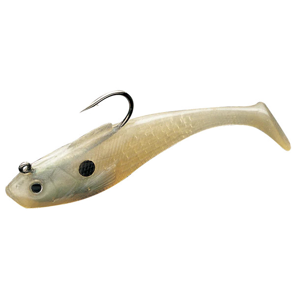 Tsunami Heavy Shad 4 Inch 1.25oz Pearl White (3 Shads) - Canal