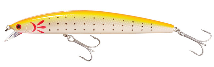 Daiwa SP Minnow Sinking Yellow Pearl Chicken Scratch 6.75" 1 7/8oz