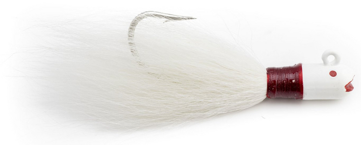 FJ Neil Big Mouth Bucktail Jig White 1.5 Ounce (7/0 Hook)