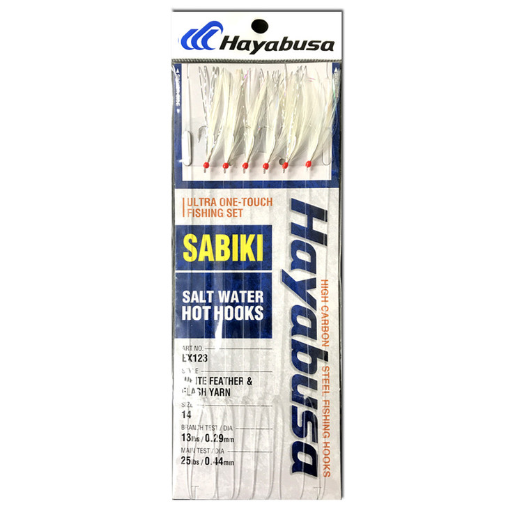 Hayabusa Sabiki EX122-16 (6 Hooks-30lb Main line-20lb Branch Line)