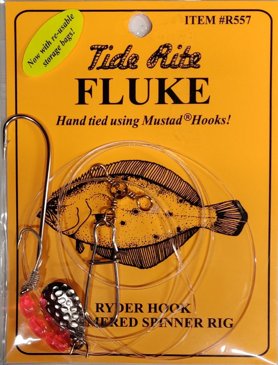 Tide Rite Fluke Flounder Hook Rig Setup R557 Ryder Hook Hammer Spinner