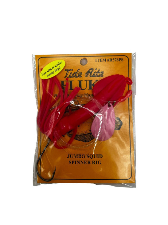Tide Rite Fluke Flounder Hook Rig Setup R576 Doormat Squid Pink