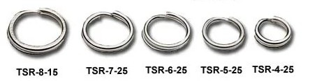 Tsunami Stainless Steel Split Rings #8 130lb (15 Rings)