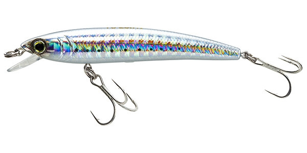 Yozuri Pins Minnow Floating Lure 3.5" 1/4oz Holo Silver Minnow