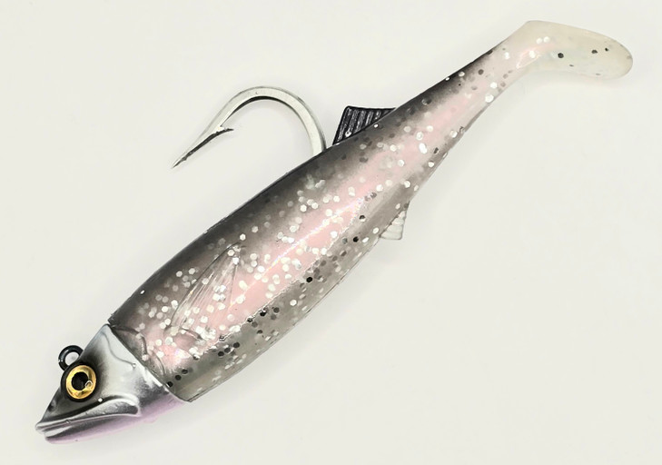 Canal Tackle® Canal Shad Fishing Lure Sinking Jig 6" 5.5oz Silver Herring