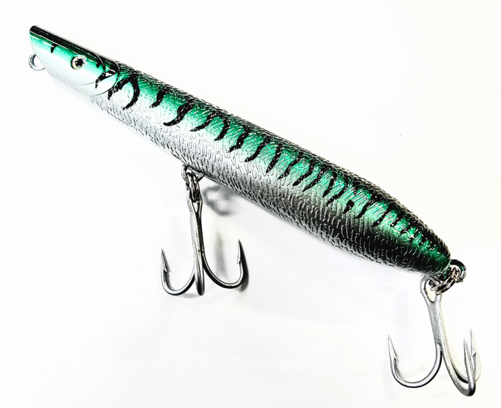 Canal Tackle® Canal Bullet Lure Beach Surf Pencil Popper 6" 2.5oz Mackerel (Treble Hooks)