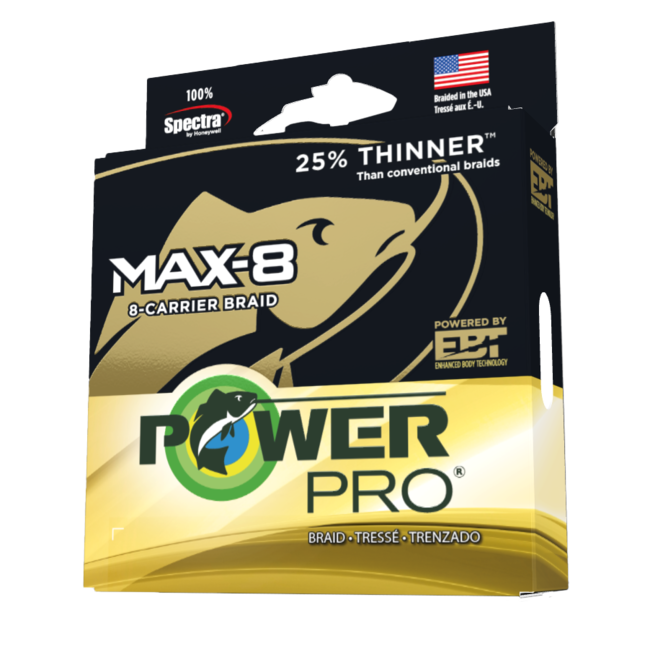 Power Pro Max 8 Braid 40lb White 300 Yards 33800400300W