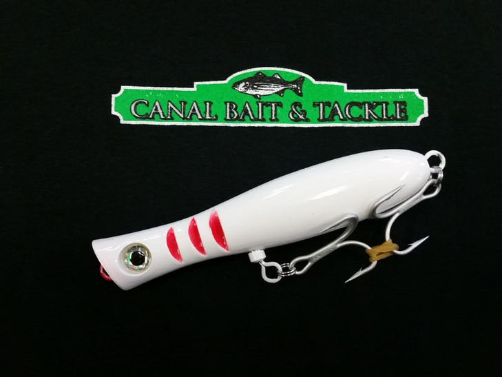 Tactical Angler Bomb Popper Ghost White 5" 2oz 58021