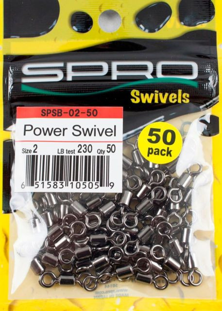 Spro Power Swivels #6 80lb Test 50 Pack SPSB-06-50