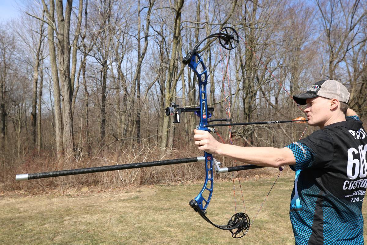 Brad Patsy shooting a compound bow