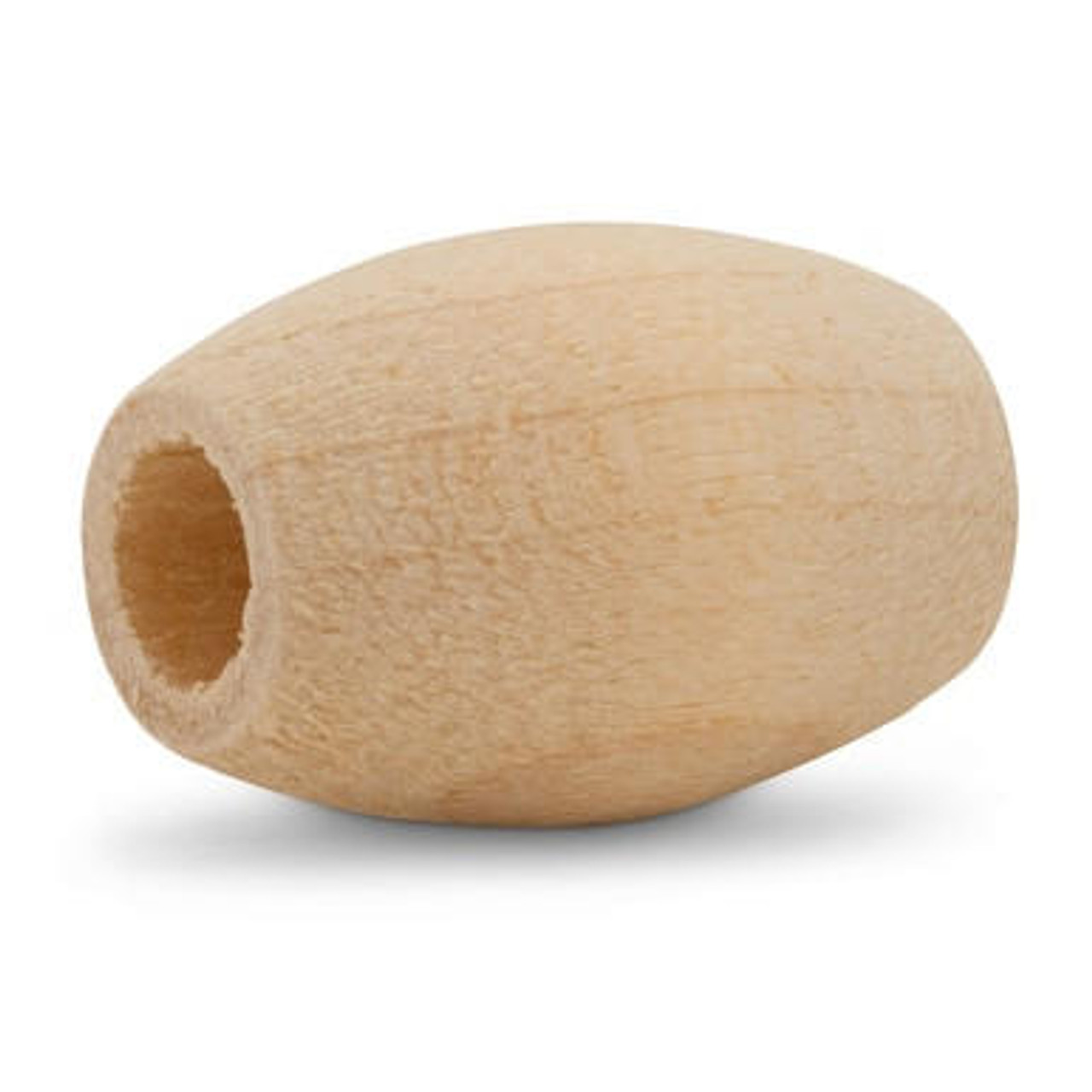 10Pcs - Oval Wooden Large Hole Beads