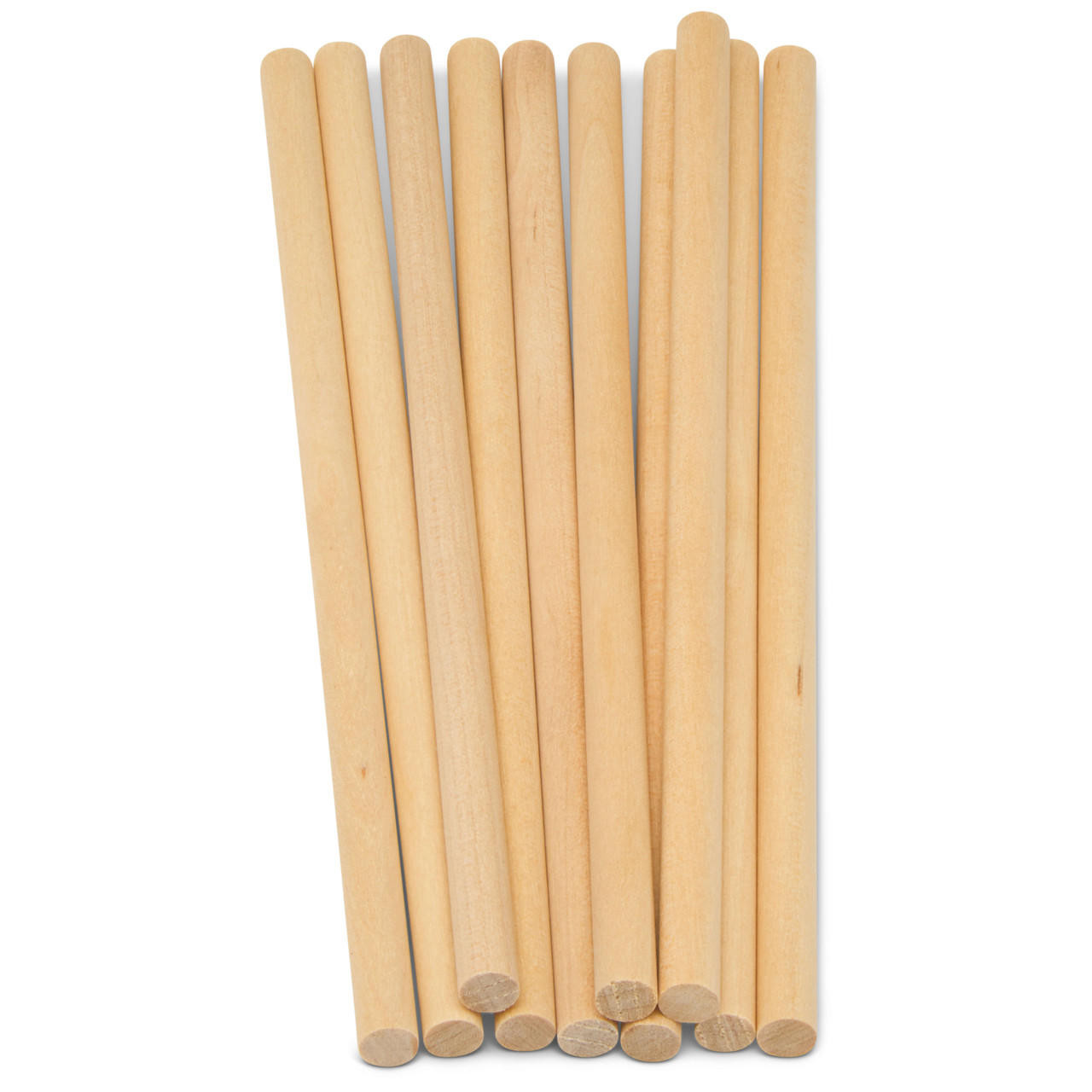 6 x 1/4 Inch Wood Dowel Rods Unfinished Hardwood Sticks for Crafts and DIY,  100 Pcs