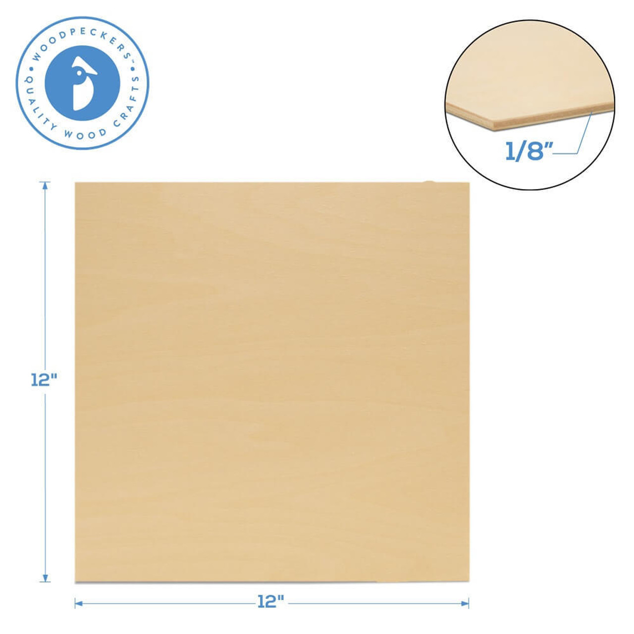 1/8 x 12 x 12 Aromatic Cedar Plywood - Perfect Laser Cutting & Engraving  - Cherokee Wood Products (16pcs) 