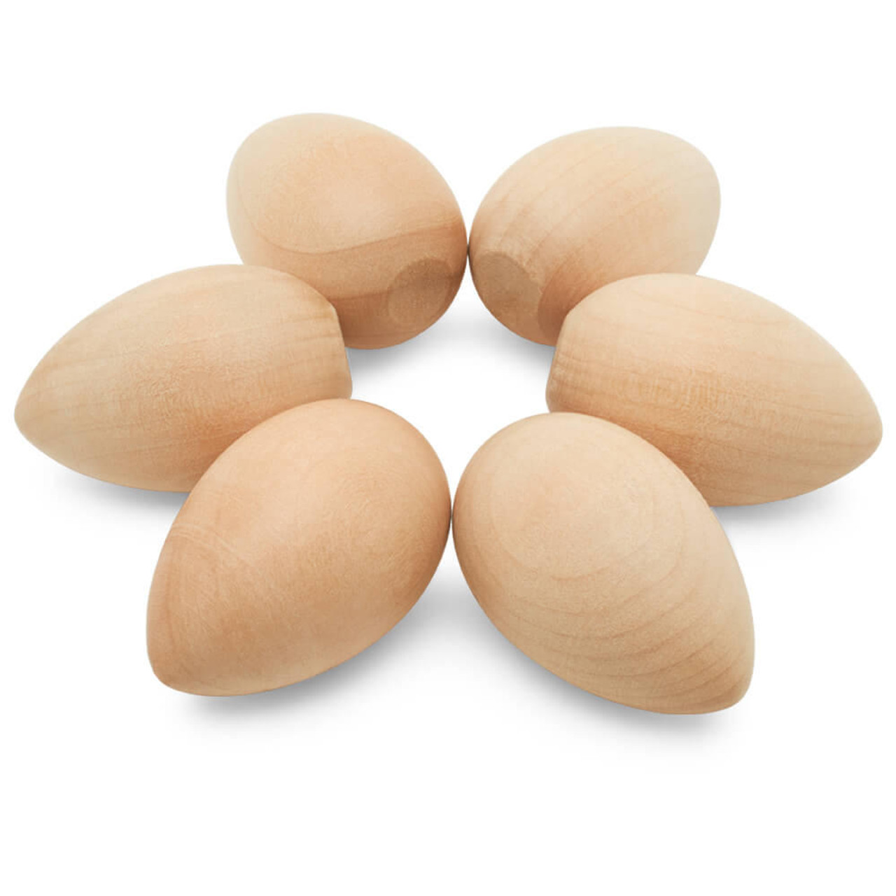 Wood Egg Shape Finial. 2sz. 5 1/4 x 2 3/4 or 6 3