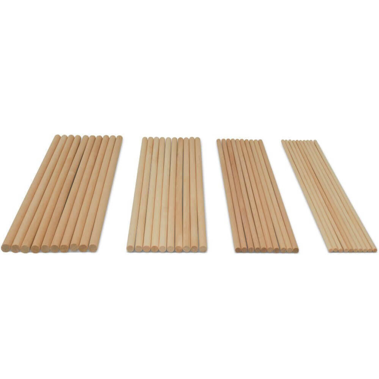 8 inches Wooden Dowel Rods, Set of 5, Wood Dowels
