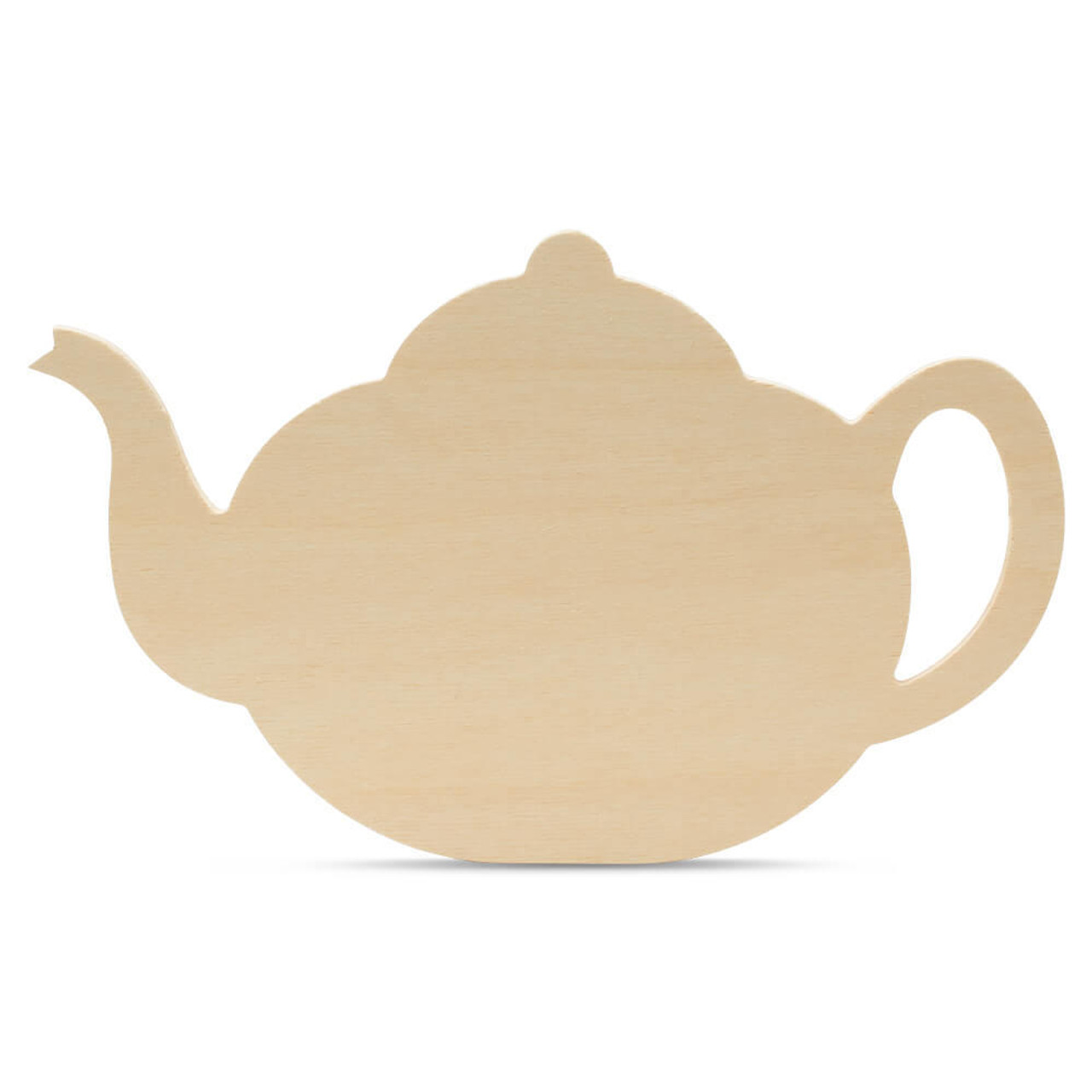 Teapot Shape Unfinished Wood Craft Shapes Variety of Sizes