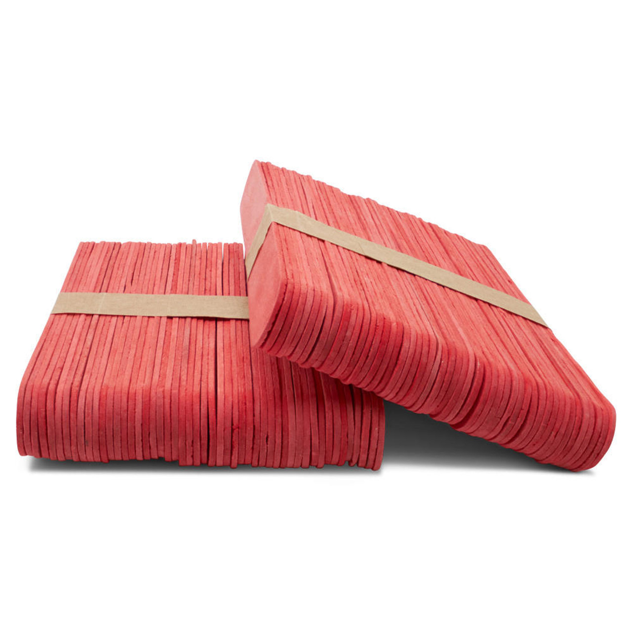 6” Jumbo Red Popsicle Sticks, Pack of 100