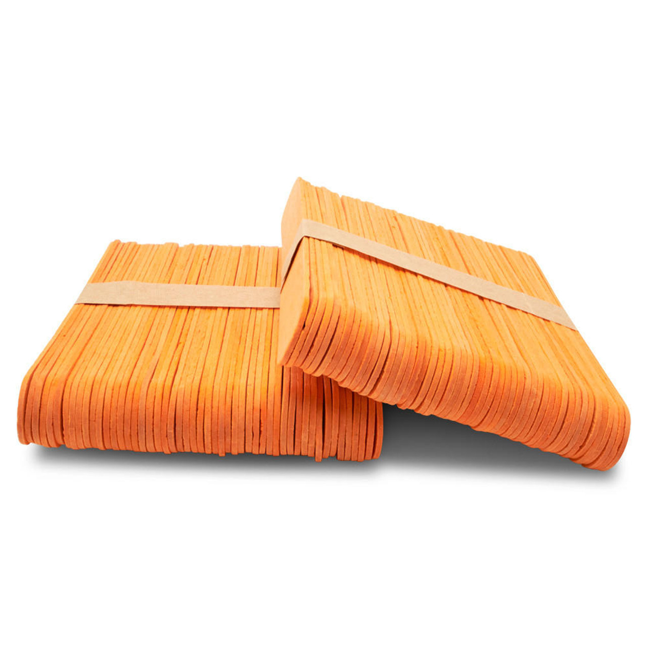 Jumbo Wooden Craft Sticks 6”, Orange