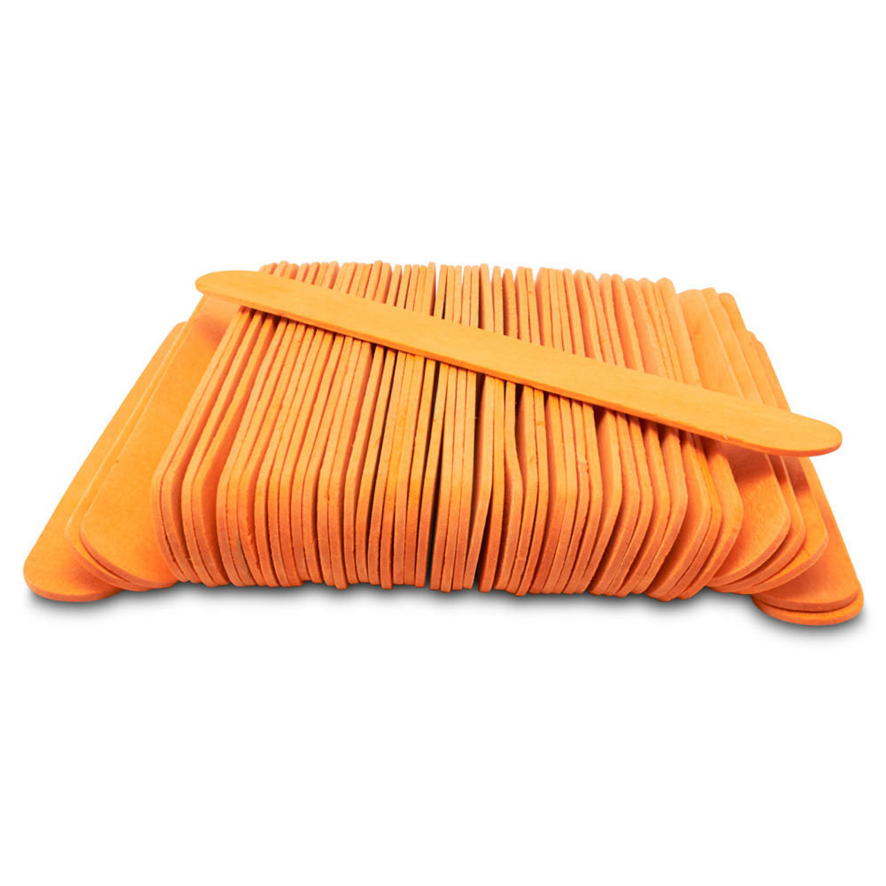 BEST BUY POPSICLE STICKS ORANGE 100PCS