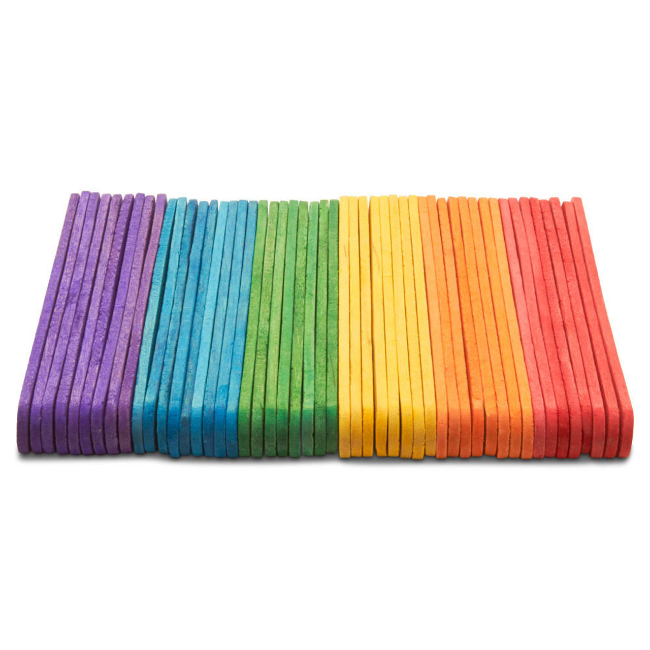 4-1/2 Colored Wooden Popsicle Sticks, Variety Pack Of 100