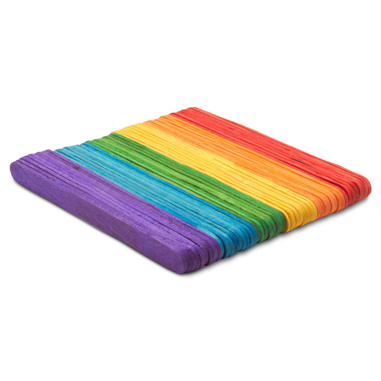 Natural Wood Craft Sticks - Rainbow, 4-1/2 x 3/8 (200 count)