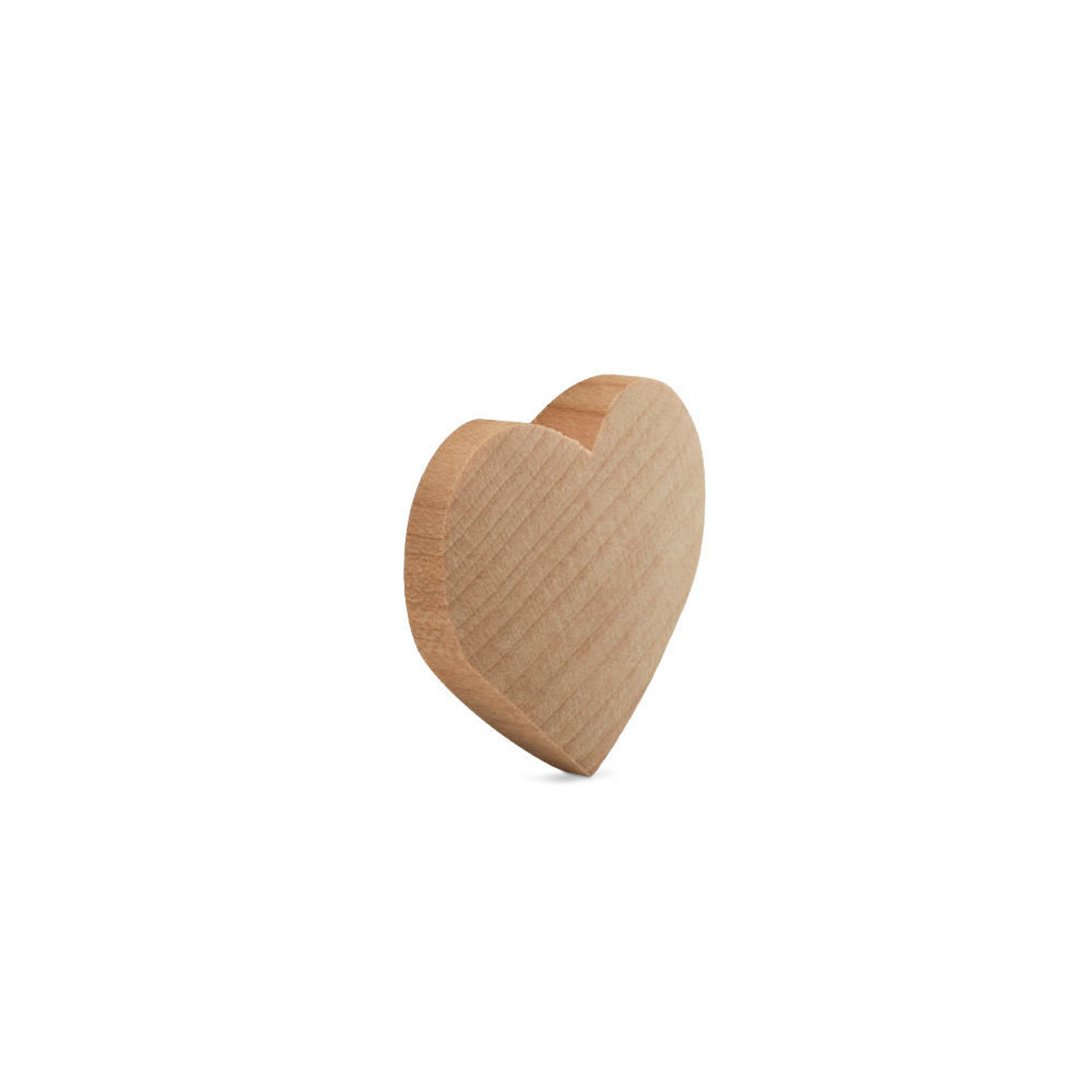 Wood Heart Flat 3/4 inch by 1/2 inch