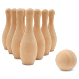 Mini Wooden Bowling Pins For Fun, Trophies & Crafts