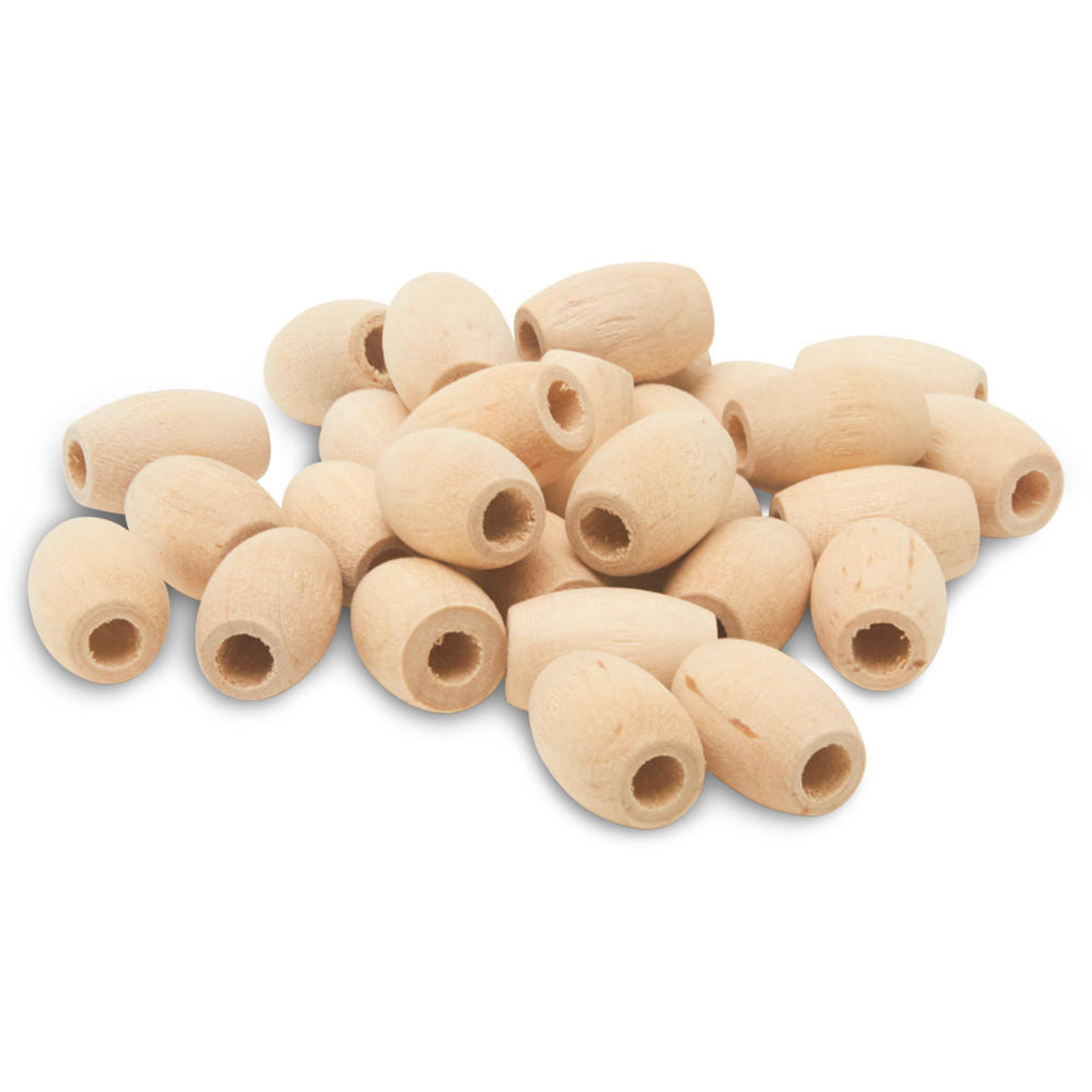 Wooden Oval Beads 9/16” | Woodpeckers Crafts