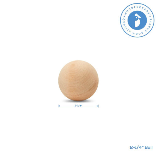 Woodpeckers Crafts 2-1/4" Round Wood Ball 