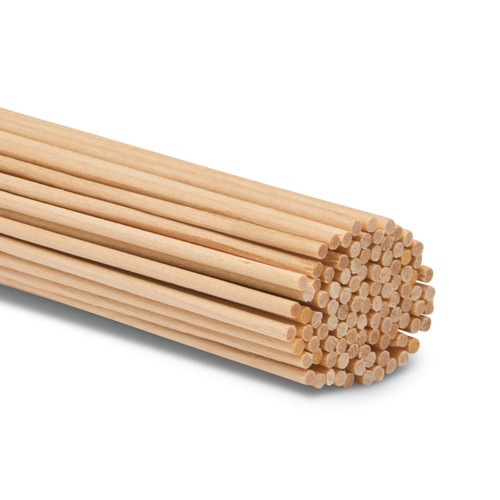 10ct Woodpeckers Crafts, DIY Unfinished Wood 12 x¾ Dowel Rods, Pack of 10 Natural