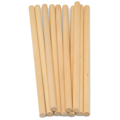 Dowel Rods Wood Sticks Wooden Dowel Rods - 1/8 x 24 Inch Unfinished  Hardwood Sticks - for Crafts and DIYers - 100 Pieces by Woodpeckers