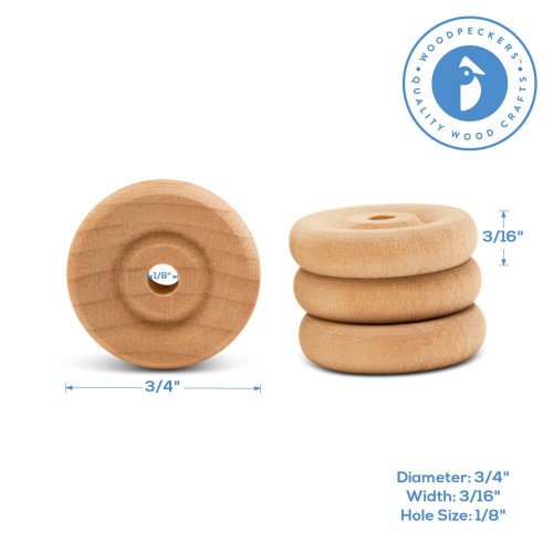 Woodpeckers Crafts 3/4"  Classic Wheel, 1/8" Hole 