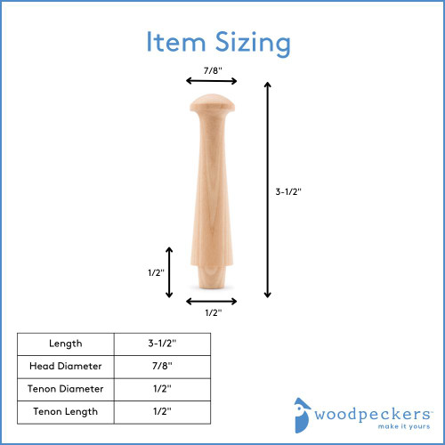 Woodpeckers Crafts 3-1/2" Premium Wood Shaker Peg 