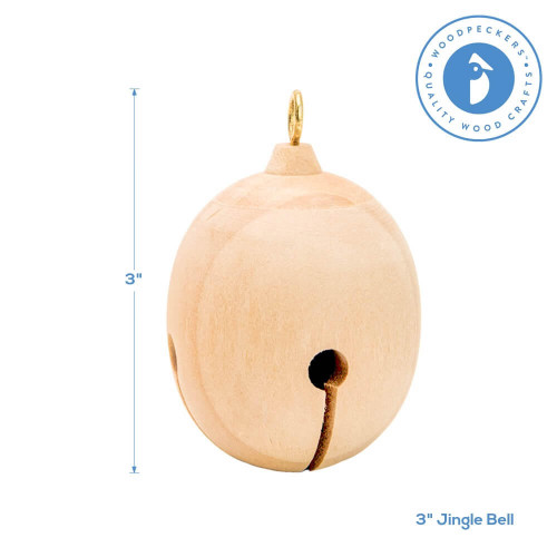 3 Wooden Jingle Bell