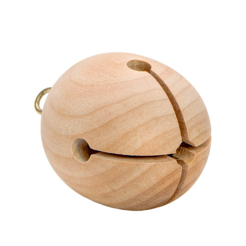 Woodpeckers Crafts Wooden Jingle Bell, 2-1/2" 