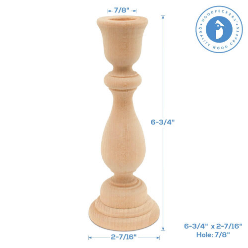 Woodpeckers Crafts 6-3/4"  Candle Stick 