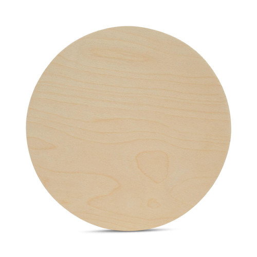 Pack of 5 Maple Wooden Circles for crafts 4,5,7,10,12 and wood circles  18 inch Value Pack Available. Unfinished Blank Rounds Wooden Cutouts for