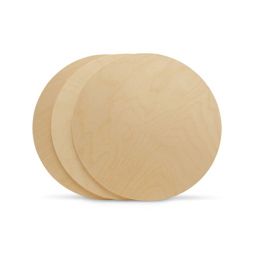 Wooden Circle Cutouts, 16, 1/4 Thick