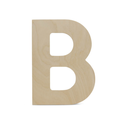 Woodpeckers Crafts Wood Cutout Letter B, 12" 