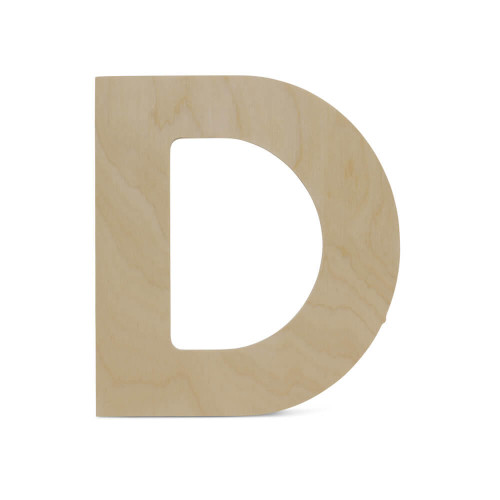 Woodpeckers Crafts Wood Cutout Letter D, 8" 