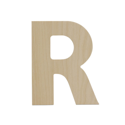 Woodpeckers Crafts Wood Cutout Letter R, 12" 