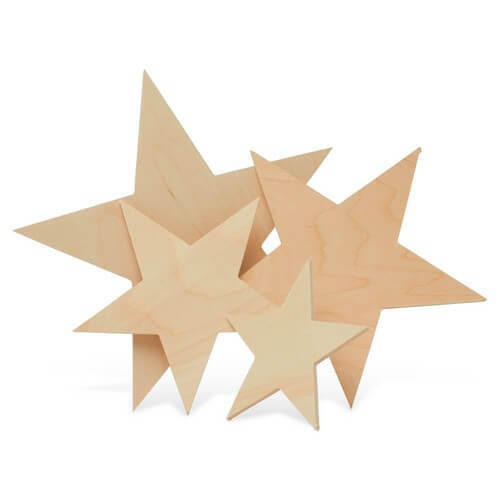 Woodpeckers Crafts Cutout Wooden Star, 12" 