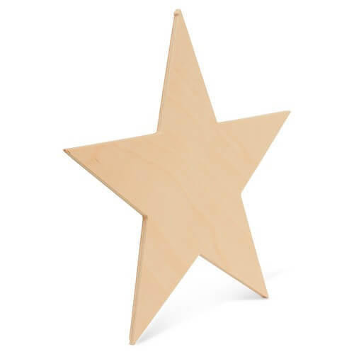 Woodpeckers Crafts Cutout Wooden Star, 6" 