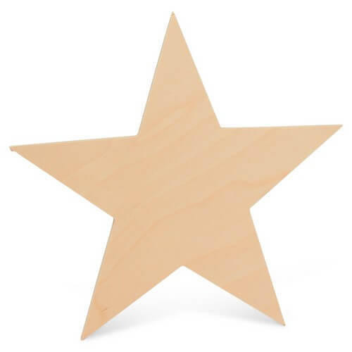 Woodpeckers Crafts Cutout Wooden Star, 8" 