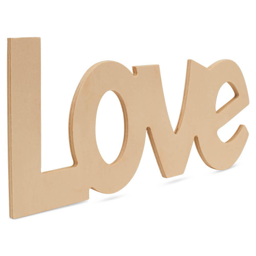 Woodpeckers Crafts Wood "Love" Large Cutout, 12" x  5.5" 