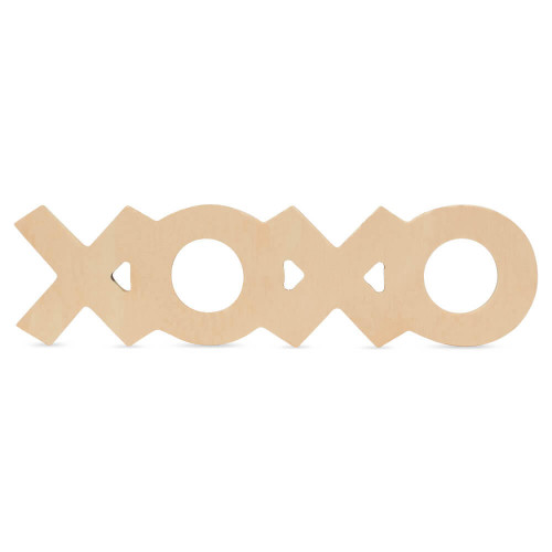 Woodpeckers Crafts Wood "XOXO" Cutout Large, 12" x 3.5" 